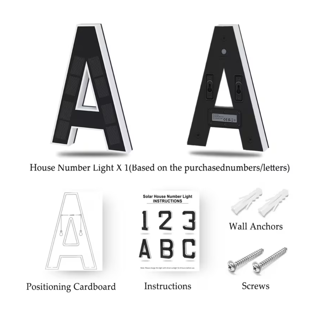 KINETA™ 9" Solar House Numbers