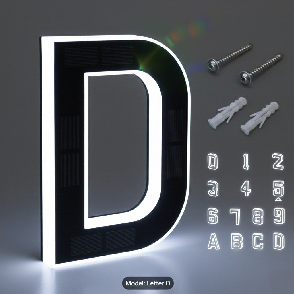 KINETA™ 9" Solar House Numbers — Soft White Glow