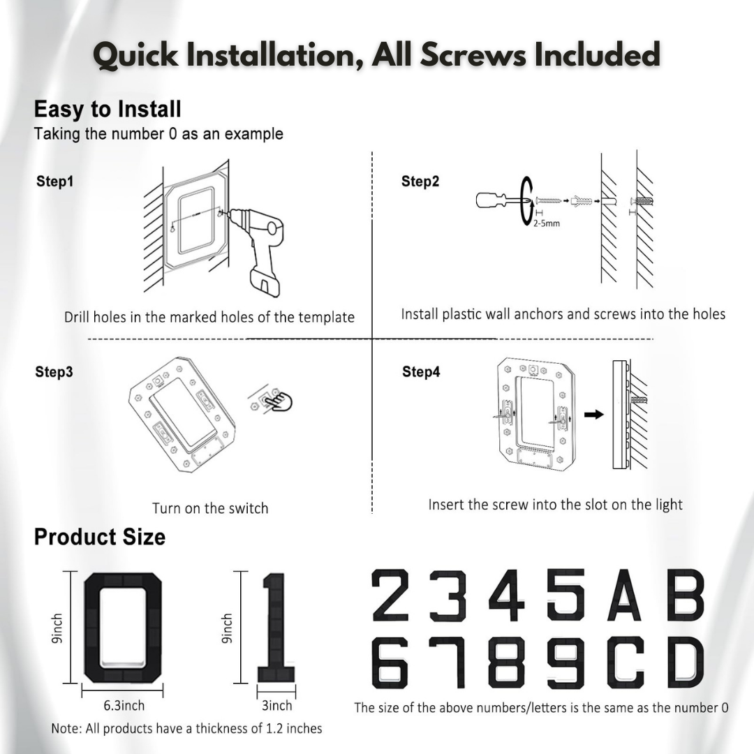 KINETA™ 9" Solar House Numbers
