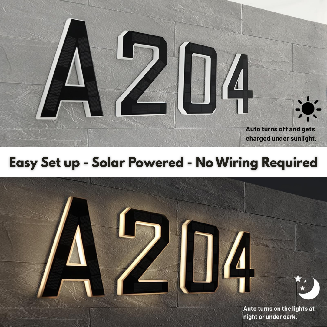 KINETA™ 9" Solar House Numbers