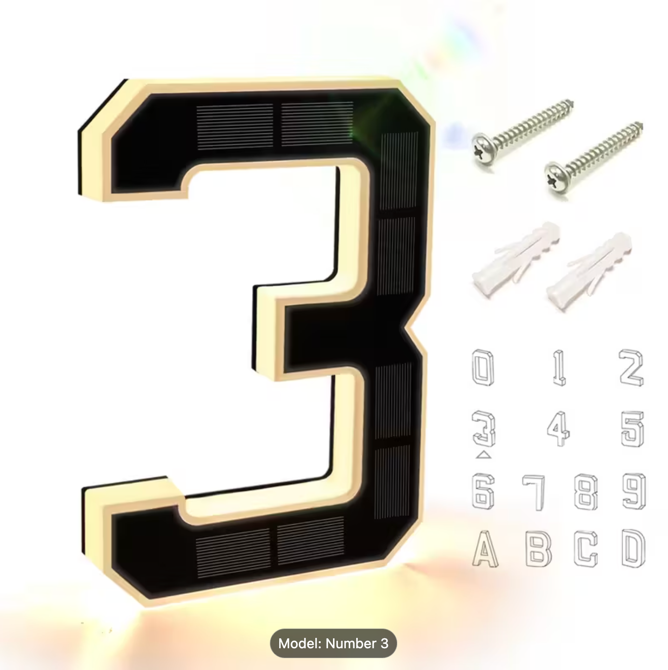 KINETA™ 9" Solar House Numbers