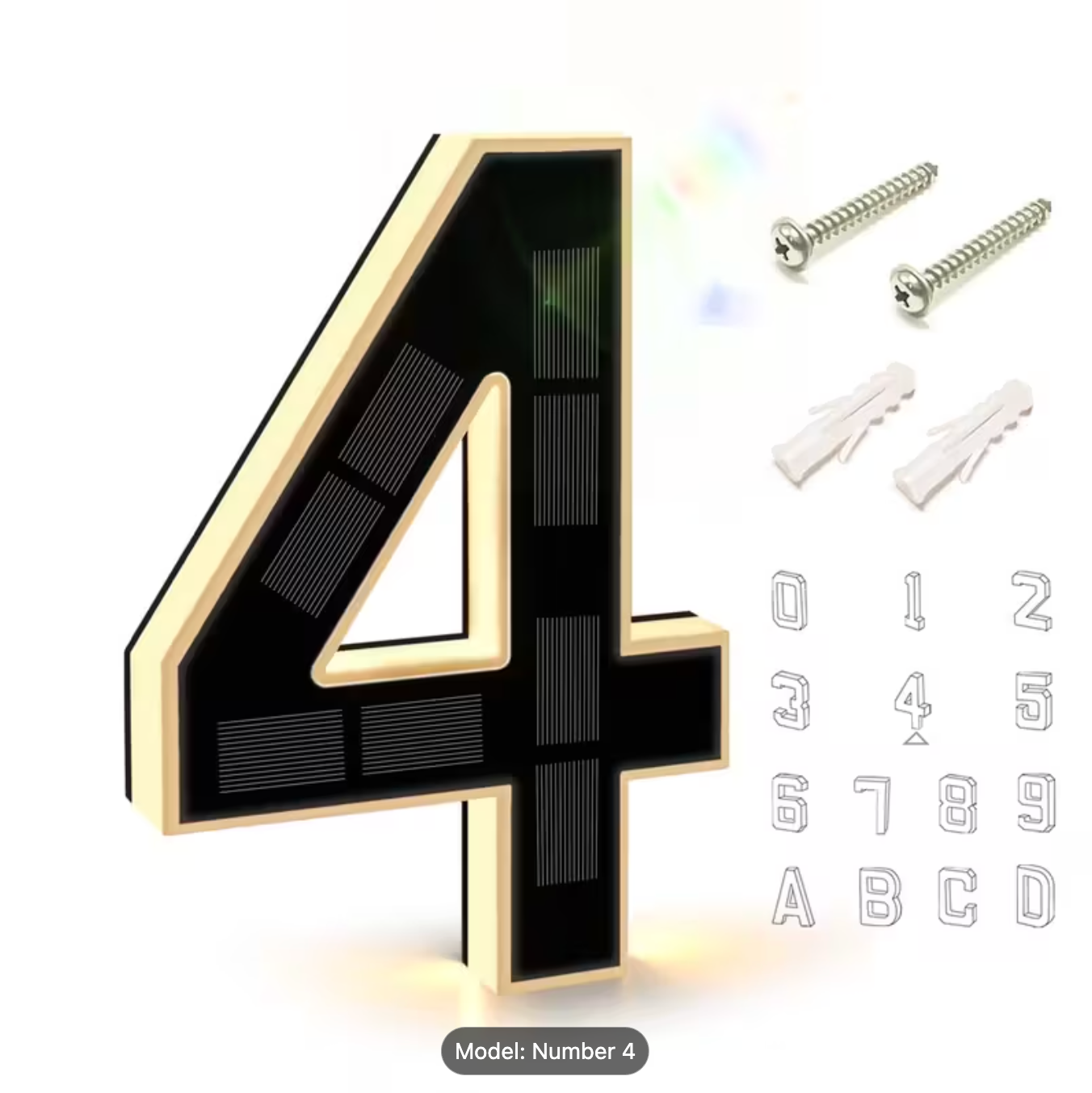 KINETA™ 9" Solar House Numbers