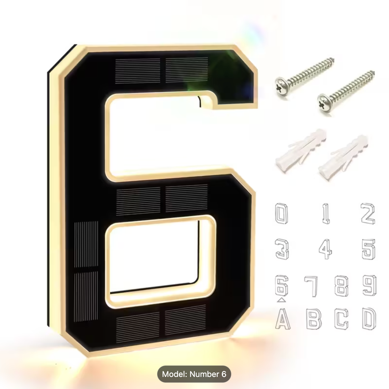 KINETA™ 9" Solar House Numbers
