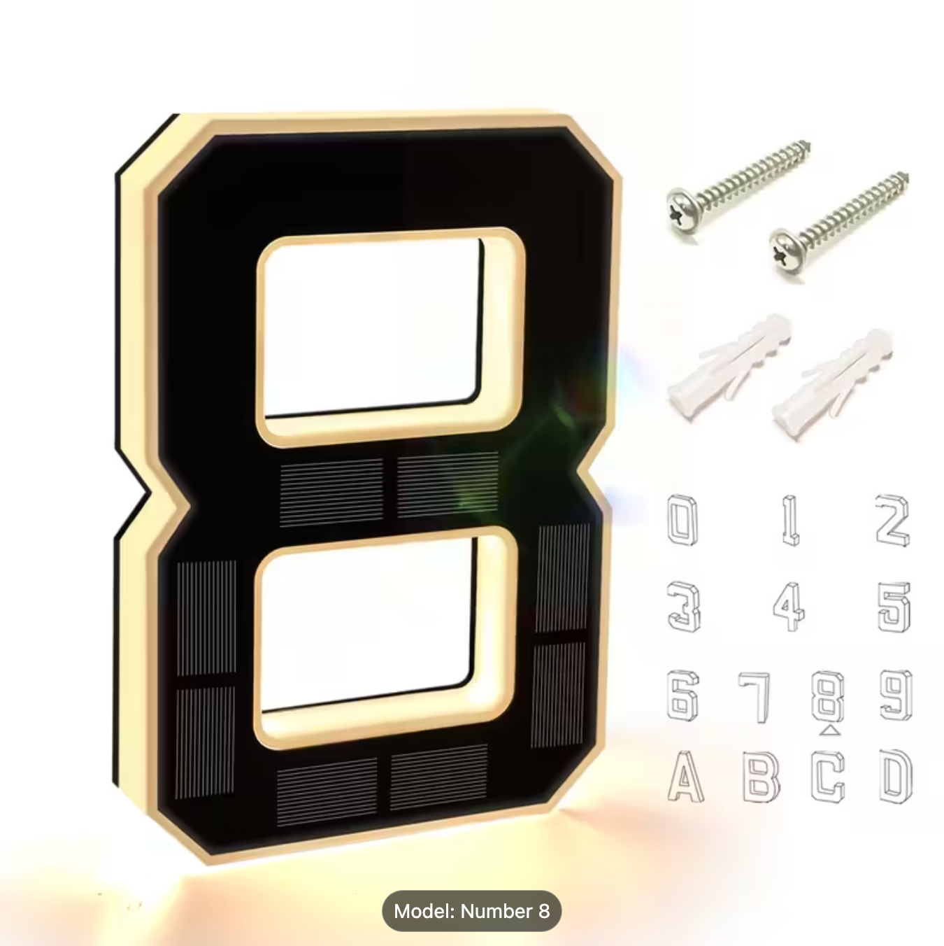 KINETA™ 9" Solar House Numbers