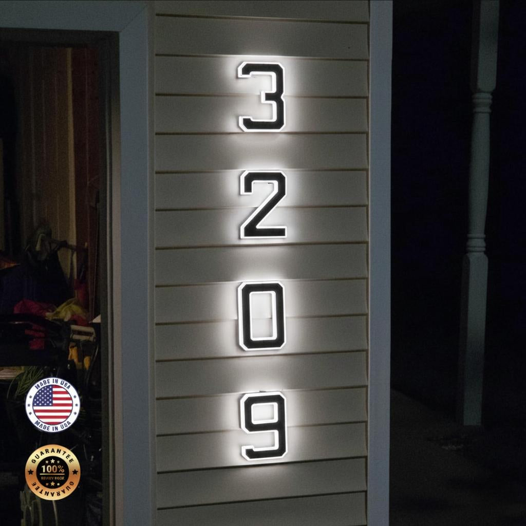 KINETA™ 9" Solar House Numbers — Soft White Glow
