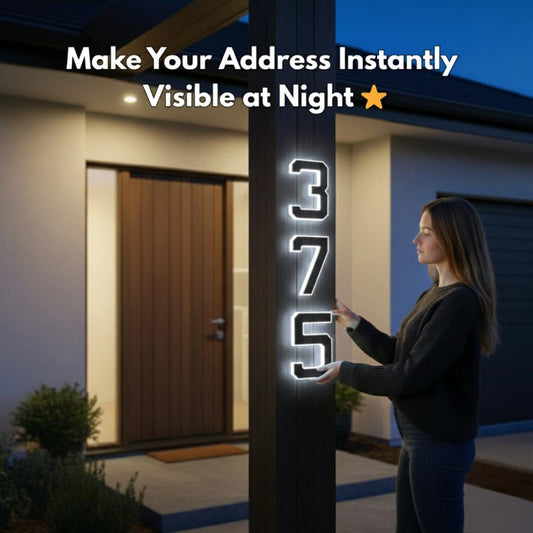 Back-up KINETA™ 9" Solar House Numbers White