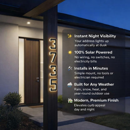 KINETA™ 9" Solar House Numbers